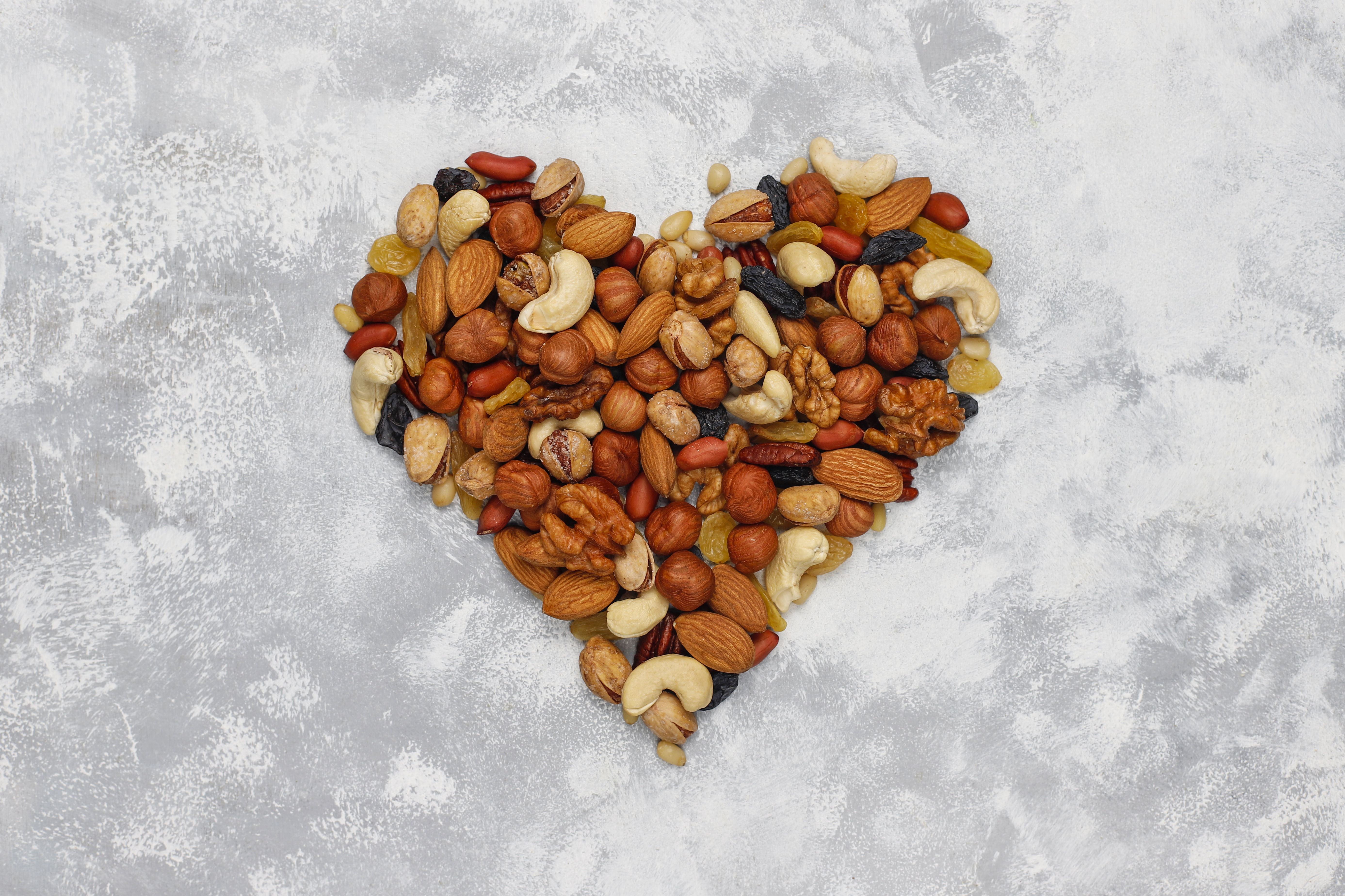 Corazón de frutos secos